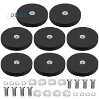 Nam châm phủ cao su Đế nam châm Neodymium có lớp phủ cao su 43mm Nam châm chống trầy xước M6 Nam chỉ màu đen