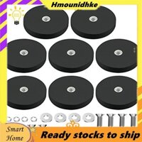 Nam châm phủ cao su Đế nam châm Neodymium có lớp phủ cao su 43mm Nam châm chống trầy xước M6 Nam chỉ màu đen