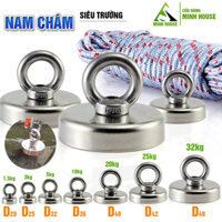 Nam châm siêu trường, siêu mạnh, siêu hút dính dùng để trục vớt đồ vật, nâng vật nặng, treo đồ, cứu hộ Minh House - Gang tay chống trượt