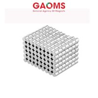 Nam châm tròn kích thước 3x4mm GAOMS, mạ Niken lực hút siêu mạnh.