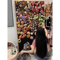 Nam châm tủ lạnh bảng trưng bày dán từ tính trang điểm tường để bàn lưu trữ khung ảnh hộp huy hiệu Bảng treo nam châm mềm khóa từ