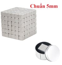 Nam châm xếp hình(Màu Bạc) 216 viên khối vuông 5mm