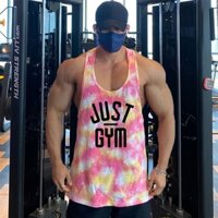 Nam Chạy Cơ Bắp Tập Gym Không Tay Thể Thao Áo Lưới Thể Dục Ngụy Trang Tank Top Mùa Hè Tập Luyện Thường Ngày Singlets