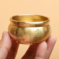 Năm chiều Thần Tài Cornucopia Đồng thau Tất cả đồng thờ cúng Đồng xi lanh gạo Hương đốt thịnh vượng20250226G GG