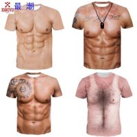 Nam Cơ 3D Cosplay Cá Tính Hóa Trang Thực Tế Và Ngộ nghĩnh Giả Ngực Và Bụng Với Cùng Phong Cách Nhóm Giả Cưới Nam Quần Áo Tay Ngắn