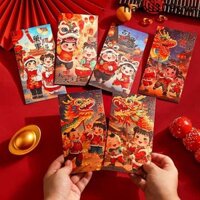 Năm Con Rắn Phong Bì Màu Đỏ Túi 2025 Phong Cách Mới Fuwa Năm Mới Cá Tính Sáng Tạo Ví Năm Mới Trẻ Em Lễ Hội Mùa Xuân Lợi nhuận được niêm phong