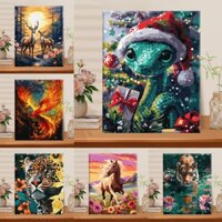 Năm Con Rắn Sơn Bằng Số Tranh Động Vật Theo Số Tranh Treo Tường Trang Trí Cho Phòng Khách Trang Trí Nhà