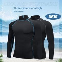 Nam Dài Tay Cổ Cao Đồ Bơi Lặn Lướt Sóng Cao Cấp Skinny Quick @