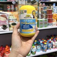 [Nam Định ] Kẹo Dẻo Canxi Cho Bé Nature’s Way Kids Smart Vita Gummies Calcium + Vitamin D 60 Viên Ngân Hà Baby