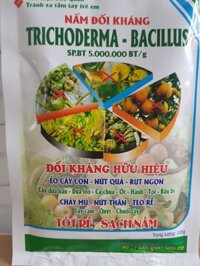 Nấm đối kháng trichoderma Bacilluss Chế phẩm sinh học  men ủ phân vi sinh men vi sinh ủ phân hữu cơ men vi sinh phân hủy rác hữu cơ tricoderma trichoderma (gói 100 gram))