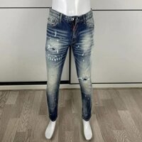 Nam Dsquared2 Quần Jean Chất Lượng Cao Retro Rửa Xanh Co Giãn Slim Fit Rách Quần Jean Nam Sơn Thiết Kế Hip Hop Thương Hiệu Quần