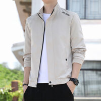 Nam Đứng Cổ Áo Khoác Áo Khoác Phiên Bản Hàn Quốc Kinh Doanh Thường Ngày Thêu Áo Khoác Đồng Phục Bóng Chày Thời Trang Nhật Bản Áo Khoác Hành Chính Kích Thước Lớn Ngoài Trời Chống Gió Đi Bộ Đường Dài Đồng Nhất Áo Khoác Sinh Viên Thanh Niên Hợp Thời Trang