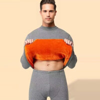 Nam Giữ Nhiệt Áo Nam Thường Ngày Phong Cách Nhà Hàng Đầu Nam Nhiệt Áo Có Nhung Lót Cho Mùa Đông Ấm Áp Slim Fit Dài Tay Quần Lót Cho Đồ Ngủ Co Giãn Ấm Áp