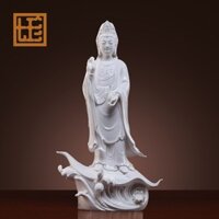 Nam Hải Quan Âm Bồ Tát gia dụng phụng Quan Âm gốm sứ Quan Thế Âm Bạch Lập Hà phòng khách tượng thần trang trí