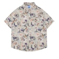 Nam Hàn Quốc retro Nhiều Màu Sắc Họa Tiết Hoa Thời Trang Rời Hawaii Đi Biển Mùa Hè Thái Lan Áo Sơ Mi Tay Ngắn