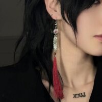 Năm Hoàng Đế Tiền Handmade Tua Rua Đồng Xu Phong Cách Trung Hoa Mới Phù Hợp Với Bông Tai Kẹp Tai Bông Tai #XZS317#