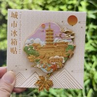 Nam Kinh Jiming Đền Tủ Lạnh Thành Phố Lưu Niệm Văn Hóa Nguyên Bản Sáng Tạo Kim Loại Du Lịch Điểm Tham Quan Kèm Theo Quà Lưu Niệm Lưu Niệm