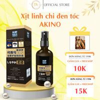 Nấm linh chi kích đen tóc AKINO Nhật Bản-Xịt đen tóc AKINO phủ bạc, nuôi tóc đen dày chắc khỏe 100ml