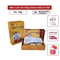 Nấm Linh Chi Vàng Chanh Hàn Quốc Hộp Giấy Hình Cô Gái [ Nấm Linh Chi _ Quà Tặng Cao Cấp ]