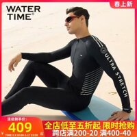 nam mặc đồ bơi Bộ đồ bơi chống nắng dài tay WaterTime dành cho nam đầy đủ bộ đồ bơi một mảnh sứa lặn với ống thở dành cho nam áo bơi nam arena đồ bơi nam cao cấp