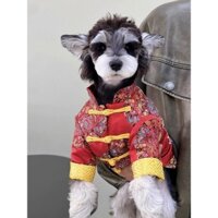 Năm Mới Mèo Quần Áo Cho Chó Thú Cưng Lễ Hội Mùa Xuân Ấm Áp Cotton Đệm Quần Áo