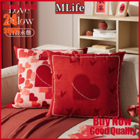 Năm Mới Tình Yêu Gối Cưới Đỏ Sofa Trang Trí Gối Phòng Ngủ Đầu Giường Bolster Bao