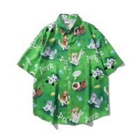 Nam Mùa Hè Viền Xu Hướng Rời anime Hàn Quốc Thời Trang Hawaii Bãi Biển Thái Lan Áo Sơ Mi Tay Ngắn