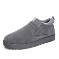 Nam Nam Ấm Giày Bao Chân Slip-On Mùa Đông Lông Cừu Lót Giày Cotton Giày Len Nhà Chống Trơn Trượt Bánh Mì Giày Người Cao Tuổi Lông Cừu Lót Ấm Áp