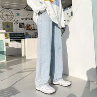 Nam Nam Phong Cách Hàn Quốc Quần Jean Màu Trơn Thường Ngày Quần Ống Rộng Hợp Thời Trang Phù Hợp Với Rời