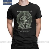 Nam Necronomicook Call Of Cthulhu Áo Thun Lovecraft Arkham Arcane Kinh Dị Độc Đáo Cổ Tròn Áo 100% Cotton Tee Người Lớn Áo