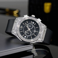 [Nam nữ + bảo hành 12th] Đồng hồ Nam HuBot -42mm đính đá cao cấp