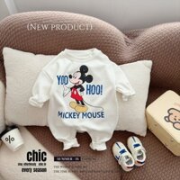 Nam Nữ Bé Dài Tay Hoạt Hình cotton outwear Baby Yankee Body Áo Khoác Bò Phù Hợp Với