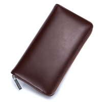 Nam Nữ Ví Da RFID Ly Hợp Ví Dài Thẻ ID Tín Dụng Holde