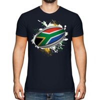 Nam Phi Bóng Bầu Dục Splatter Nam Áo Thun Tee Top Quà Tặng World Cup Thể Thao