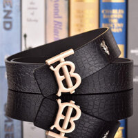 Nam Phong Cách Mới Burberry Cao Cấp Da Bò Dây Trung Niên Thanh Niên Kinh Doanh Phong Cách Cổ Điển