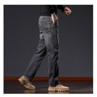 Nam Quá Khổ Rời Quần Jean Nam Cotton Nam Công Sở Rời Chân Thẳng Quá Khổ Quần Ống Rộng