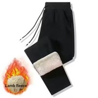 Nam Quần Lót Lông Cừu Lót Mùa Đông Thời Trang Nam Quần Cotton Quần Dài Cừu Lông Cừu Dày Quần Dài Thường Ngày