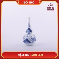 Nậm rượu Hoa Sen men lam