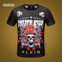 Nam Tay Ngắn Hợp Thời Trang In Hình Áo Thun Philipp Plein 2025 Mùa Hè Cotton Nguyên Chất Thoáng Khí Chất Lượng Cao 88846