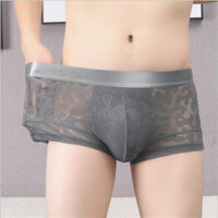 Nam Vải Ren Quần Lót Ice Silk Trong Suốt Boxer Nam Quần Lót Lưới Quần Mỏng Phong Cách Nhà Sản Xuất Bán Hàng Trực Tiếp Phong Cách Nóng