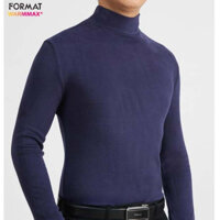 NAM/Áo thun FORMAT giữ nhiệt dài tay cổ 5cm  Warmmax Lông cừu N1/B7SMT107N