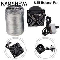 Namsheva 1 Cái Quạt Hút USB, Ống Thông Gió Không Khí Có Thể Điều Chỉnh Tốc Độ Hút Khói, Mini Đơn Giản Bền Đẹp Với Ống Máy Thổi Khí Phòng Tắm Nhà Bếp Công Nghiệp
