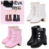 Namsheva 1 Đôi Giày Búp Bê, Trò Chơi Thay Đổi Trang Điểm Da PU Giày Cao Cấp Mini, Quà Tặng 1 / 12 Chơi Nhà Phụ Kiện Đồ Chơi Giày Bốt Thu Nhỏ Cho Ob11 / Bjd