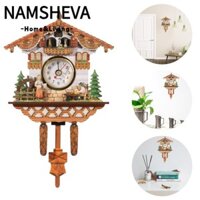 Namsheva Cuckoo Đồng Hồ Phòng Khách Forest House Thủ Công Thạch Anh