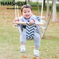 NAMSHEVA Đồ trang trí phòng xoay cho bé có đệm tựa lưng mềm mại cho trẻ sơ sinh Trẻ mới biết đi Xích đu cho bé