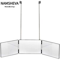 Namsheva Dụng cụ cắt tóc cầm tay DIY Dụng cụ cạo râu tạo kiểu tóc 360° Gương cắt tóc