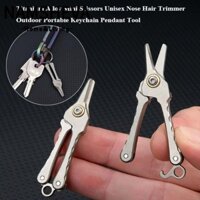 Namsheva Hợp Kim Titan Kéo, Tông Đơ Cắt Tóc Mũi Unisex Bạc Di Động, Dụng Cụ Ngoài Trời Cắt Lông Mày Mini Chất Lượng Cao