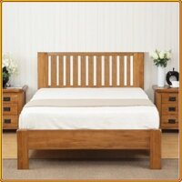 Nan Dọc - Nệm 1m2 x 2m : Giường Ngủ Gỗ Sồi - Màu Tự Nhiên