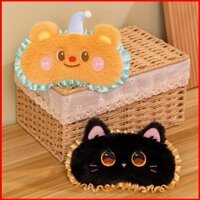 Nana Bơ Gấu Hoạt Hình Dễ Thương Hình Chữ U Mèo Đen Mặt nạ Mắt Sang Trọng Bé Gái Ngủ Cổ Du Lịch Gối