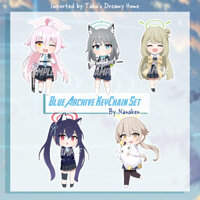 (Nanaken) Set Móc khóa Chủ Đề Blue Archive - Vẽ bởi Nanaken